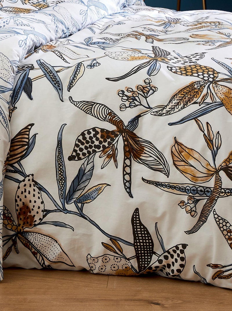 Parure de lit aux fleurs exubérantes Blanc - Kiabi