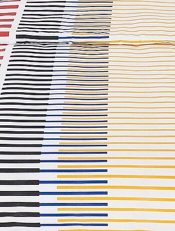 Parure de lit aux rayures colorées
