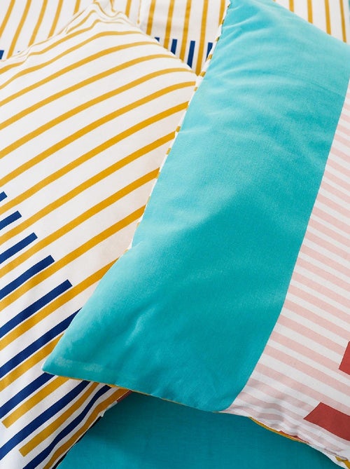 Parure de lit aux rayures colorées - Kiabi