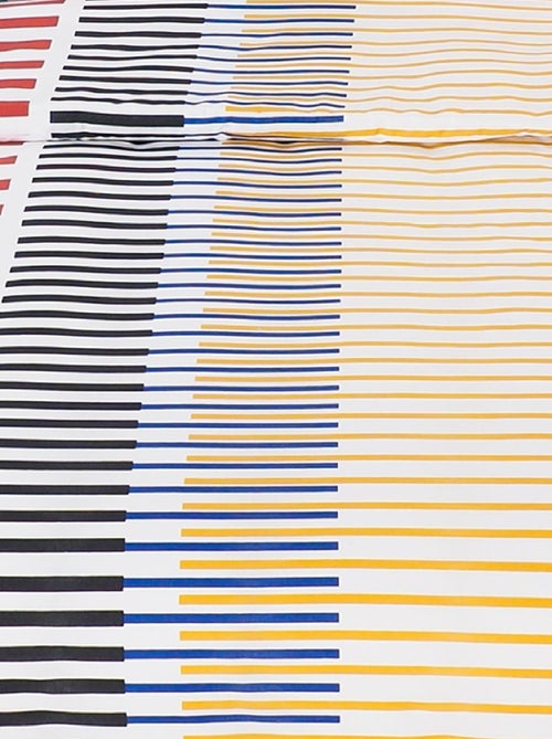 Parure de lit aux rayures colorées - Kiabi