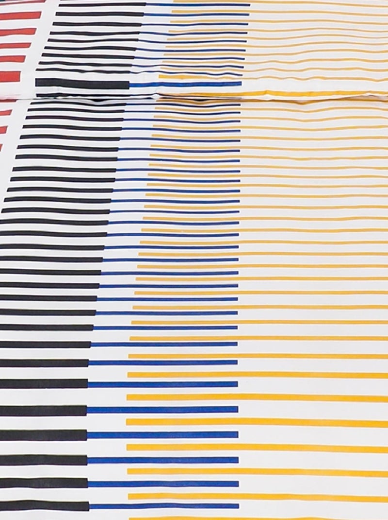 Parure de lit aux rayures colorées Blanc - Kiabi