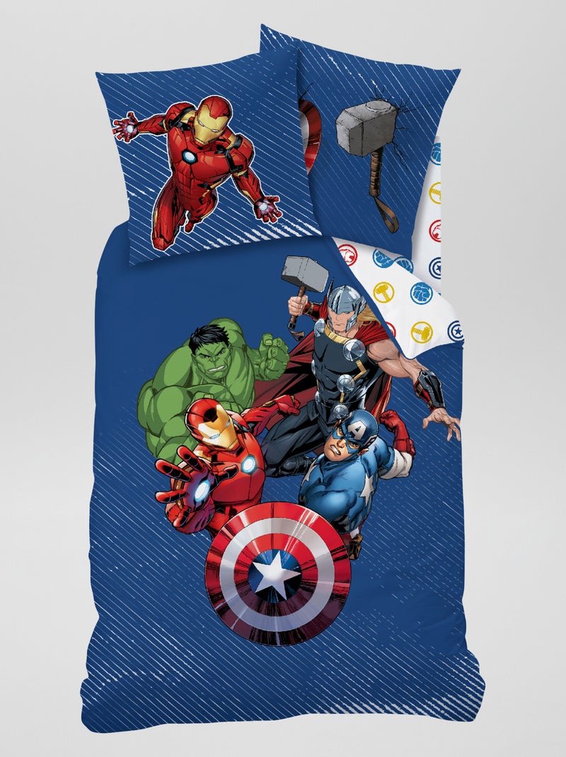 Parure de lit 'Avengers' - 1 personne Bleu - Kiabi