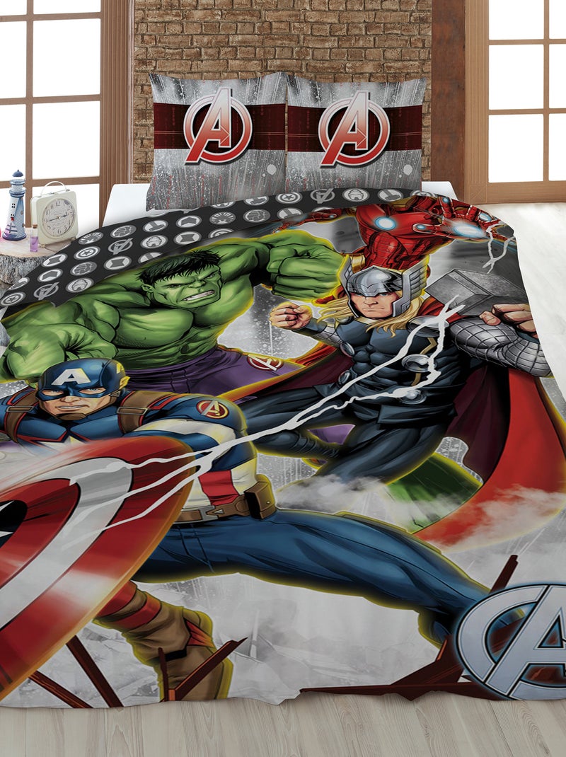 Parure de lit 'Avengers' - 1 personne Gris - Kiabi