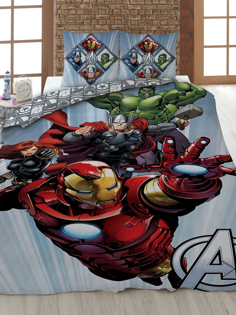 Parure de lit 'Avengers' - 1 personne Rouge - Kiabi