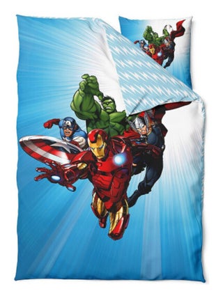 Parure de lit Avengers - disney marvel bleu - 140x200 cm