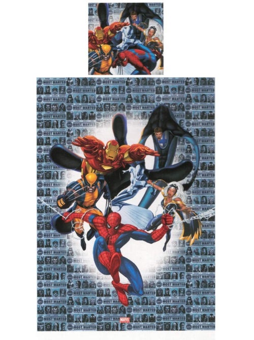 Parure de lit 'Avengers' – 100% coton imprimé super-héros bleu – AVENGERS - Kiabi