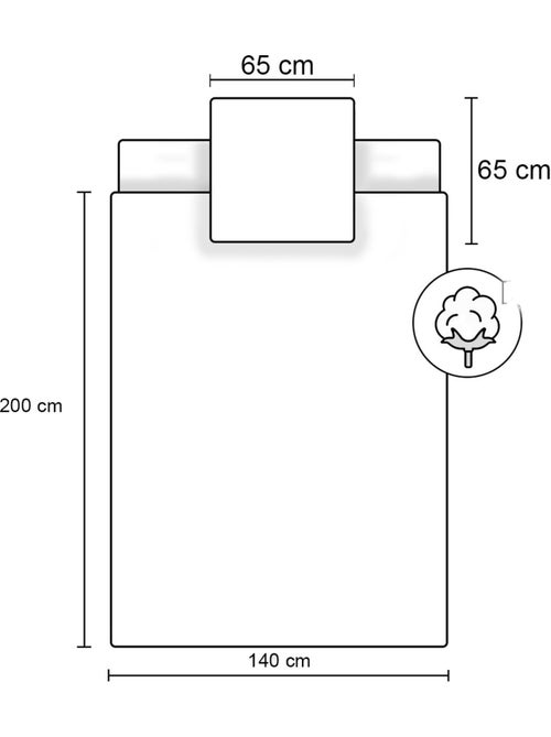 Parure de Lit Avengers Marvel Enfant, 100% Coton Oeko-Tex, Imprimée Réversible, Lit 1 place - Kiabi