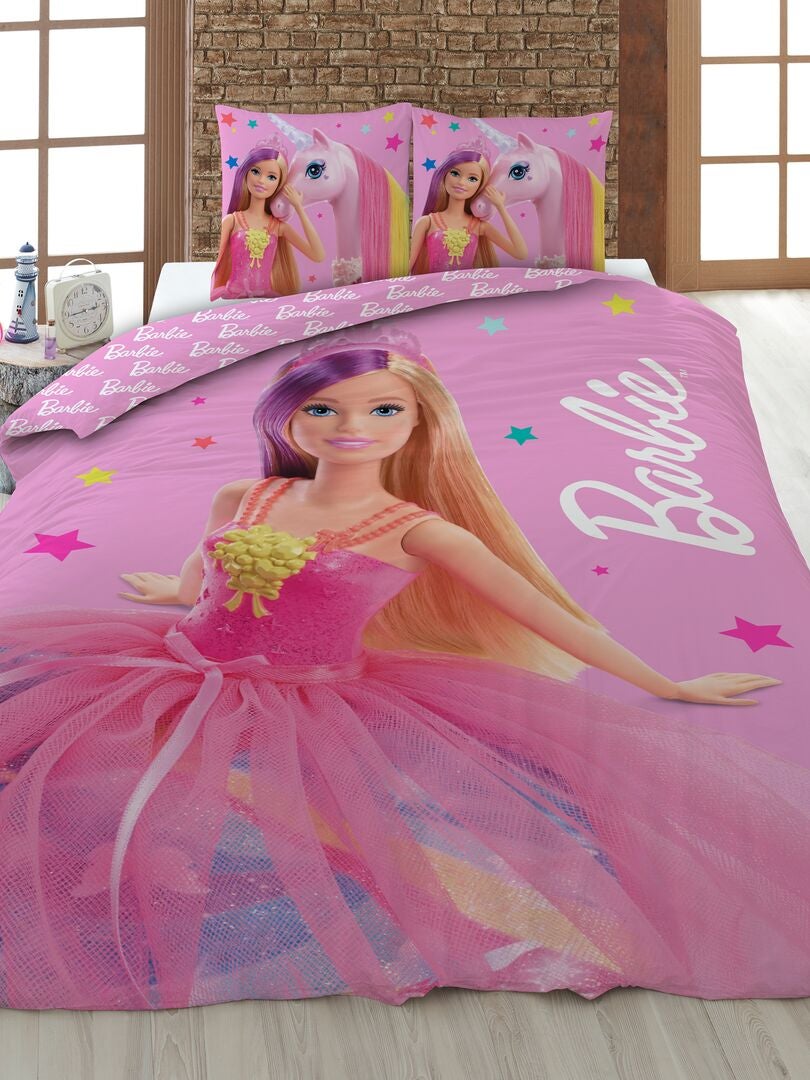 Parure de lit 'Barbie' - 1 personne Rose - Kiabi
