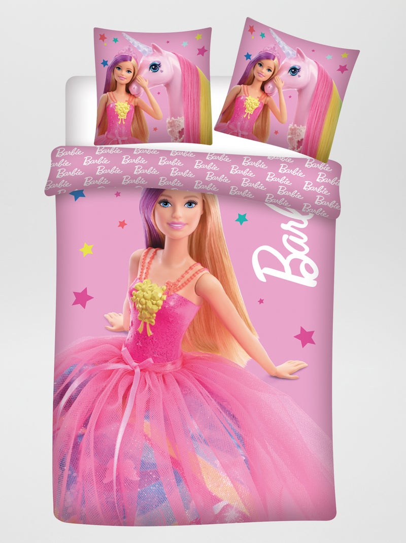 Parure de lit 'Barbie' - 1 personne Rose - Kiabi