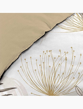 Parure de lit Bastille - Housse de couette + Drap-housse beige