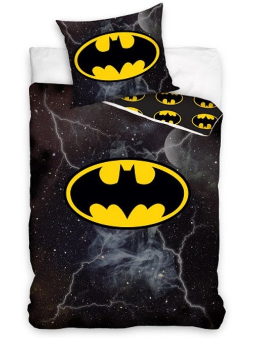 Parure de Lit Batman Comics Enfant, 100% Coton Oeko Tex, Imprimée Réversible, Lit 1 place - Kiabi