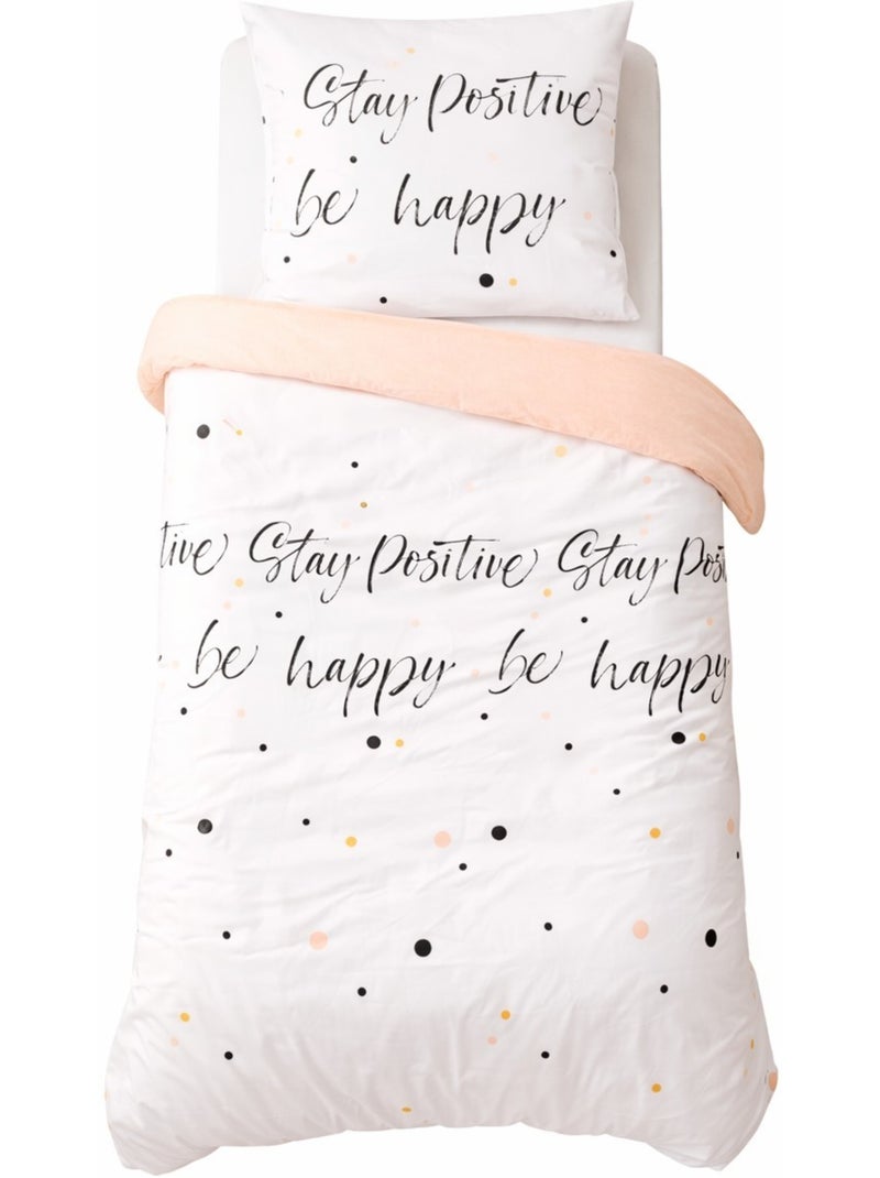 Parure de lit Be Happy Blanc - Kiabi