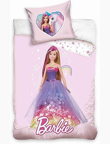 Parure de lit bébé Barbie réversible – 100% coton
