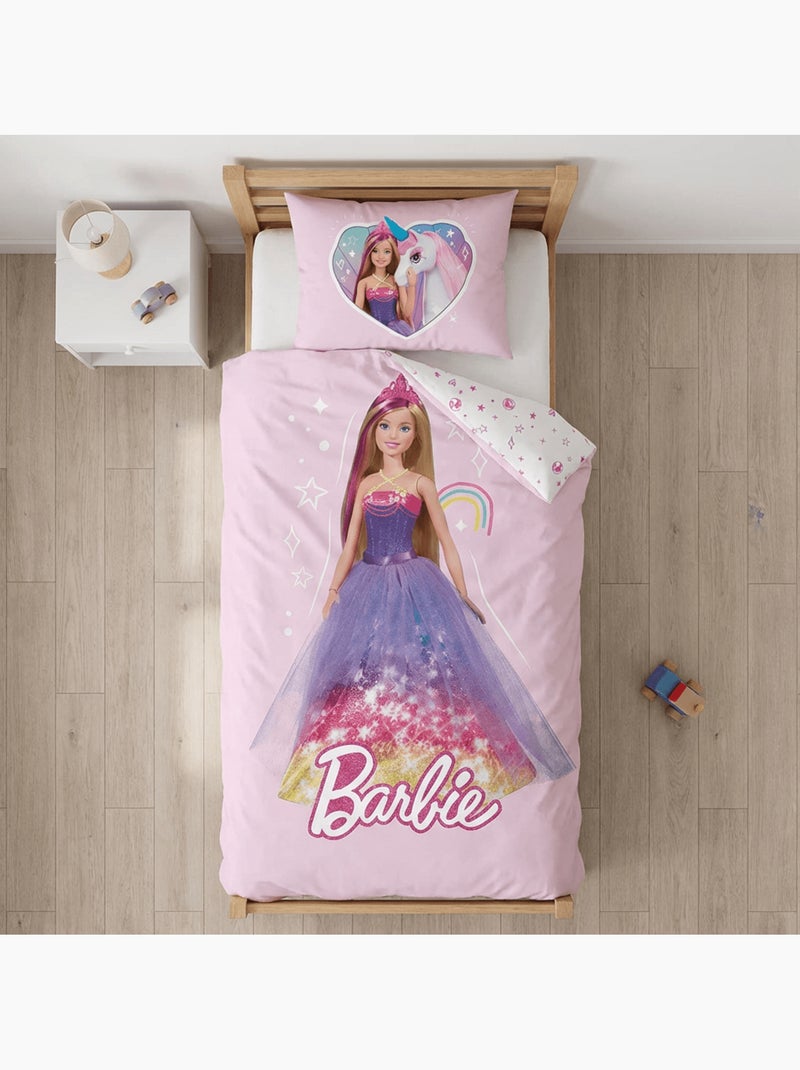 Parure de lit bébé Barbie réversible – 100% coton Rose - Kiabi