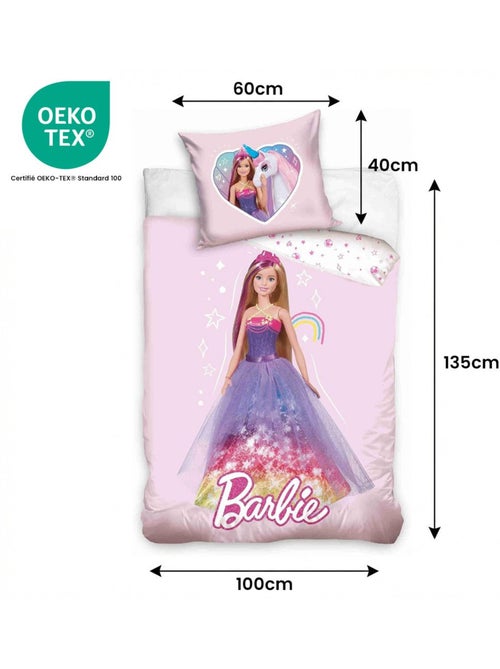 Parure de lit bébé Barbie réversible – 100% coton - Kiabi