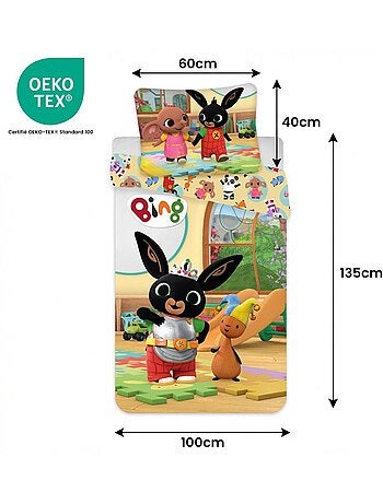Parure de lit bébé Bing avec Flop réversible – 100% coton