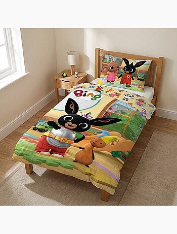 Parure de lit bébé Bing avec Sula et Flop réversible – 100% coton