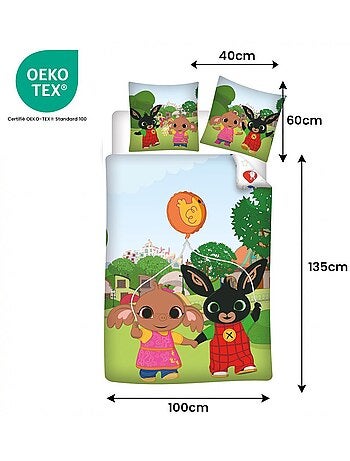 Parure de lit bébé Bing avec Sula réversible – 100% coton