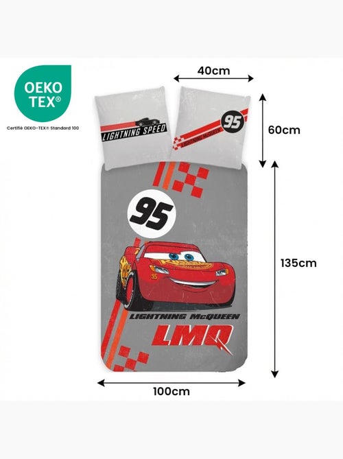 Parure de lit bébé Cars avec Flash McQueen réversible – 100% coton - Kiabi