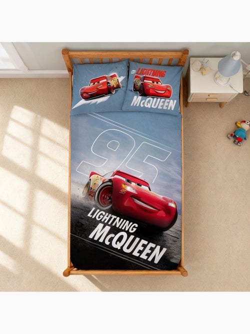 Parure de lit bébé Cars avec Lightning McQueen phosphorescente réversible – 100% coton - Kiabi