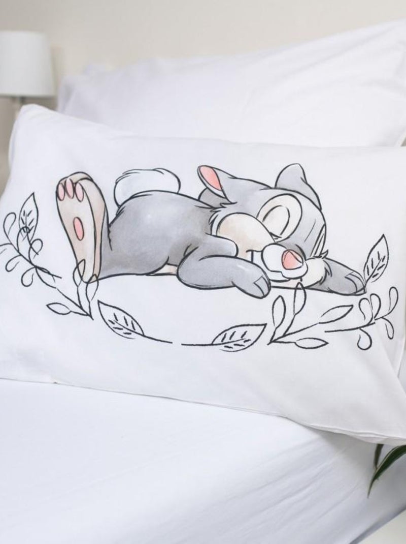 Parure de Lit Bébé Coton Bambi Panpan Blanc - Kiabi