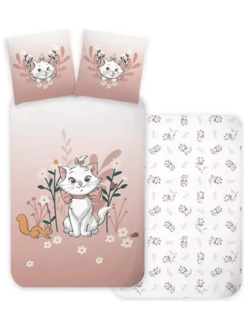 Parure de Lit Bebe Coton Marie Cat Disney Rose Kiabi 26.80