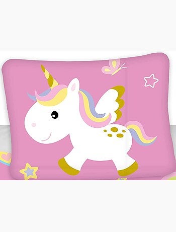 Parure de lit bébé Disney avec Licorne avec arc-en-ciel réversible – 100% coton