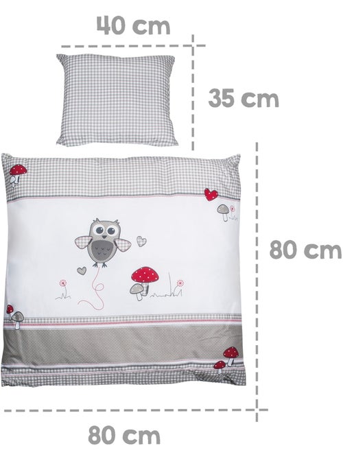 Parure de lit bébé en coton imprimé hibou 'Adam et Eule' ROBA - Kiabi Parure de lit bébé en coton imprimé hibou 'Adam et Eule' ROBA - Kiabi