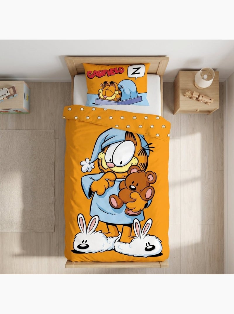 Parure de lit bébé Garfield réversible – 100% coton Orange - Kiabi