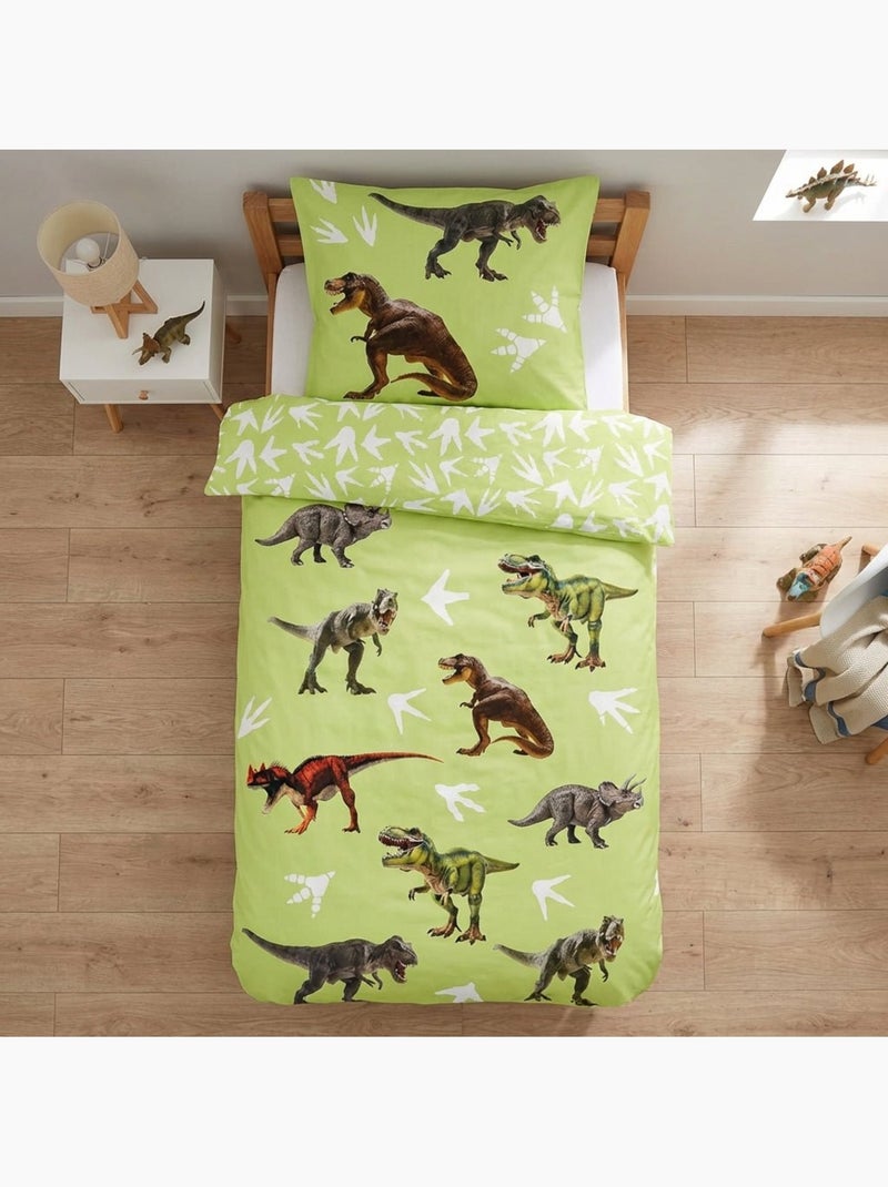 Parure de lit bébé Jurassic Park réversible – 100% coton Vert - Kiabi