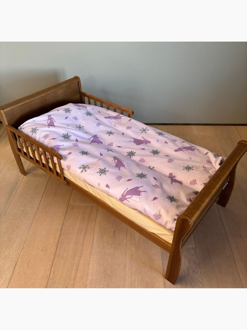 Parure de lit bébé La Reine des Neiges avec Elsa, Anna et Olaf réversible – 100% coton Rose - Kiabi