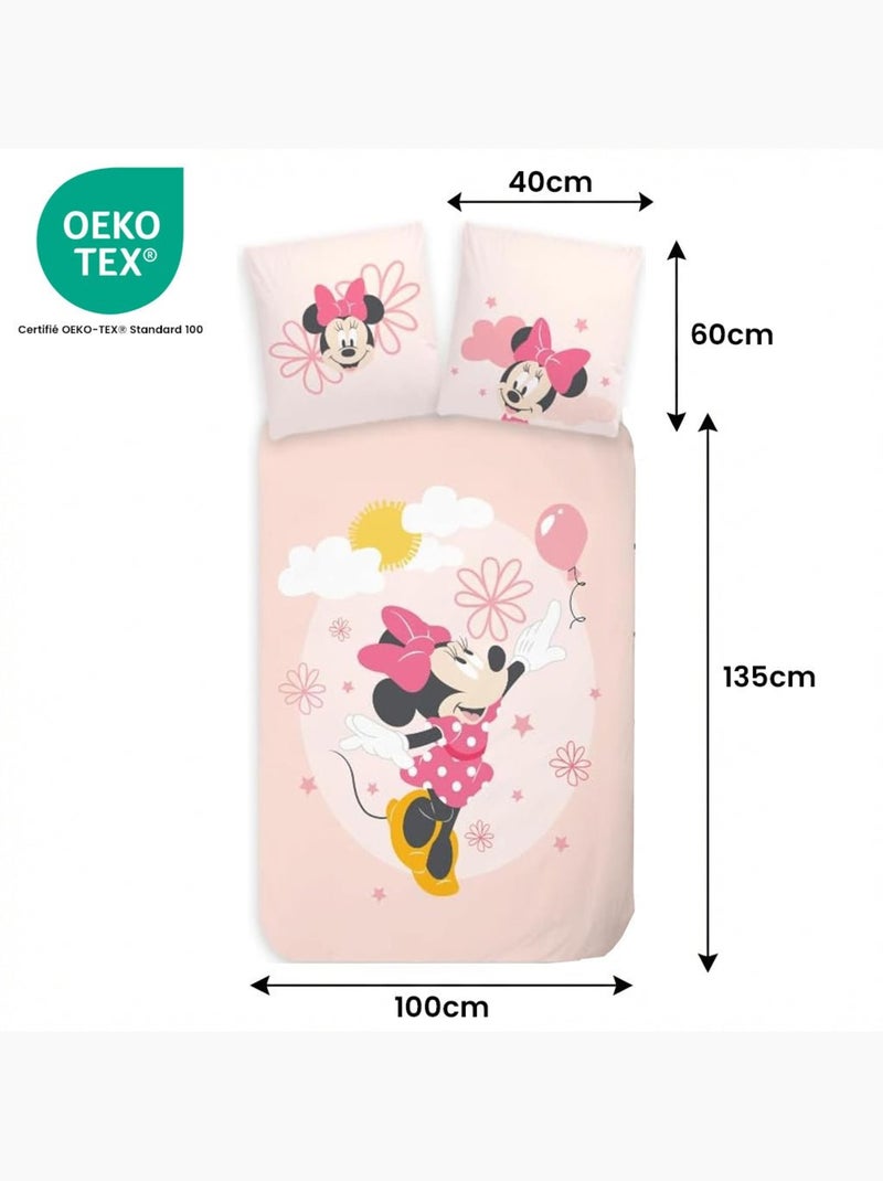 Parure de lit bébé Minnie réversible – 100% coton Rose - Kiabi