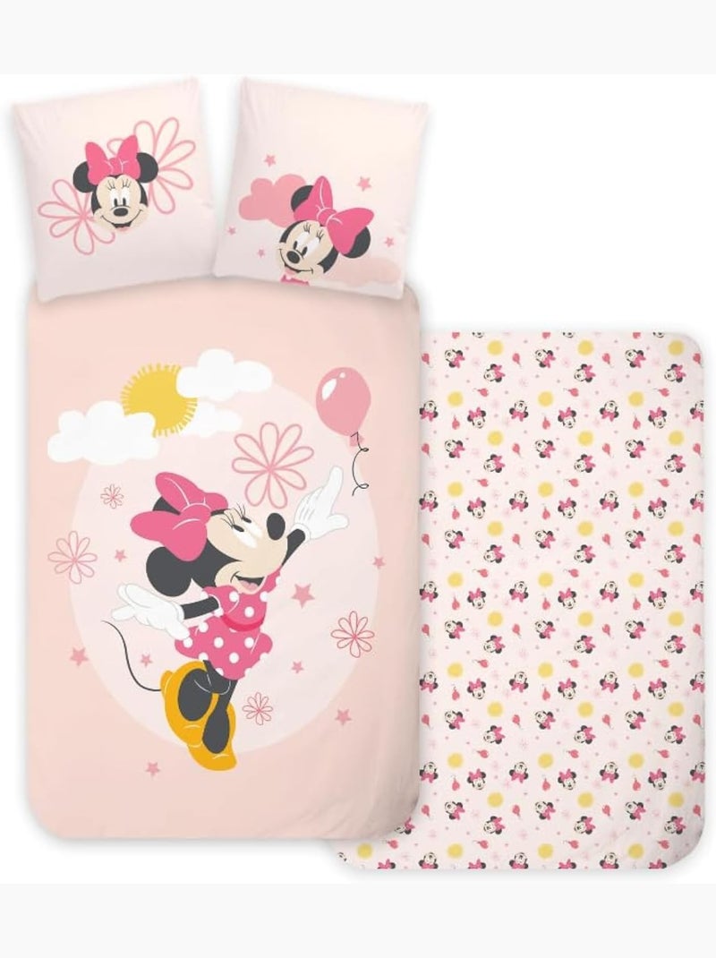 Parure de lit bébé Minnie réversible – 100% coton Rose - Kiabi
