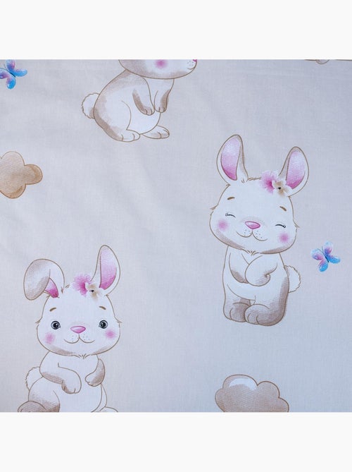 Parure de lit bébé Miss Bunny avec nuage réversible – 100% coton - Kiabi