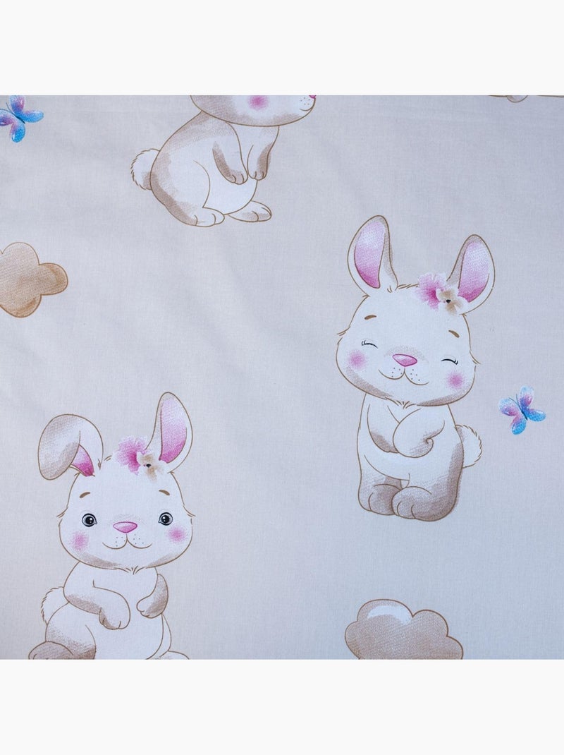 Parure de lit bébé Miss Bunny avec nuage réversible – 100% coton Beige - Kiabi