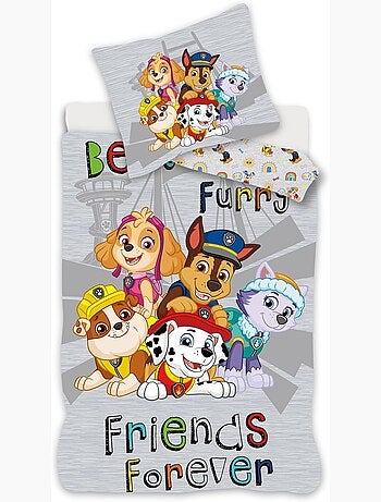 Parure de lit bébé Pat'Patrouille avec Chase, Marcus, Stella et Ruben réversible – 100% coton