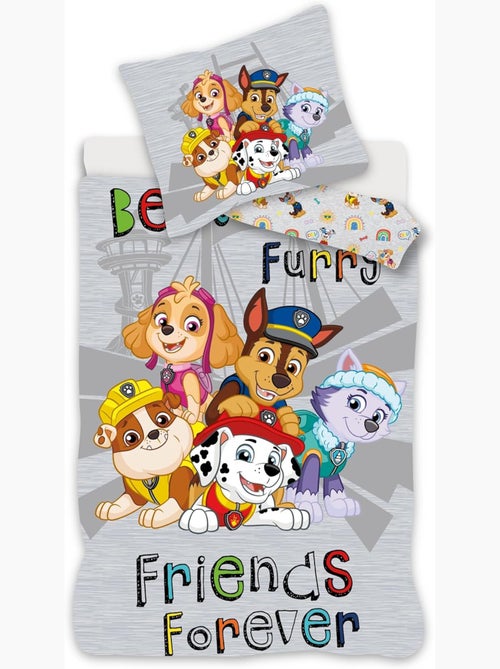 Parure de lit bébé Pat'Patrouille avec Chase, Marcus, Stella et Ruben réversible – 100% coton - Kiabi