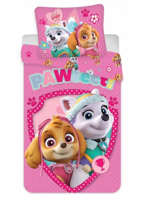 Parure de lit bébé Pat'Patrouille avec Everest et Stella réversible – 100% coton - Kiabi