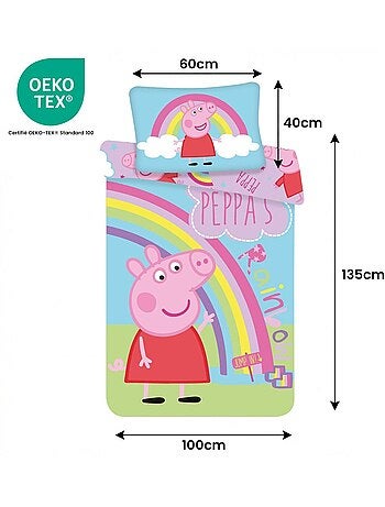Parure de lit bébé Peppa Pig avec Peppa – 100% coton