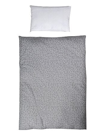 Parure de lit bébé réversible - Housse de couette + taie d'oreiller en coton 'Roba miffy'