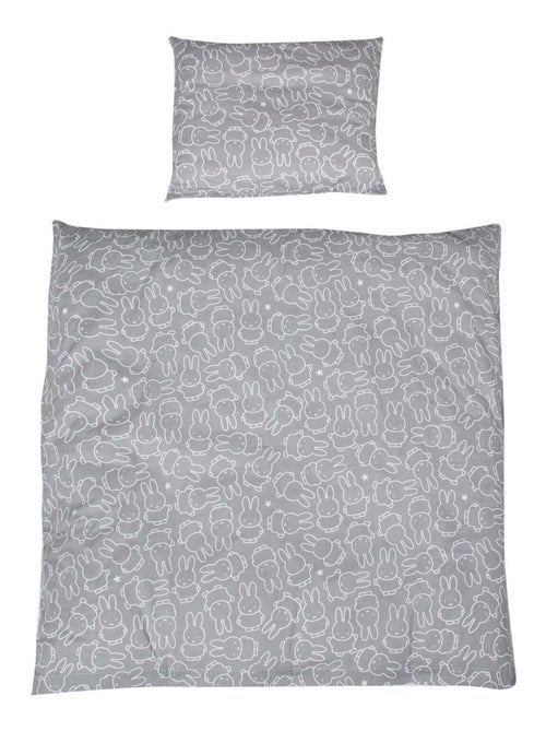 Parure de lit bébé réversible - Housse de couette + taie d'oreiller en coton 'Roba miffy' - Kiabi