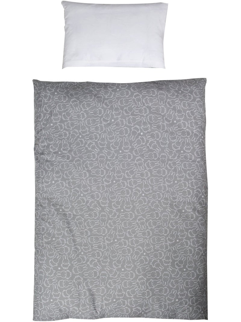 Parure de lit bébé réversible en coton miffy® ROBA Gris Blanc - Kiabi
