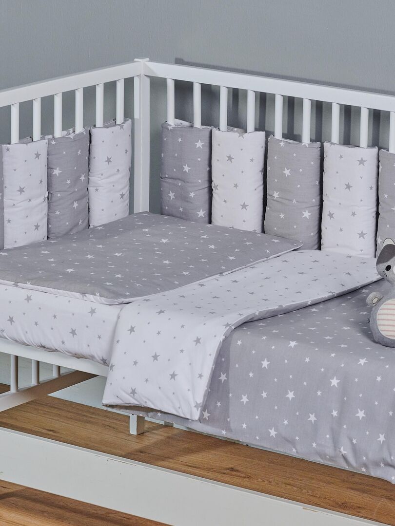 Cale bébé pour lit ou berceau - SEVIRA KIDS - Collection Stella - Gris -  Respirable et ajustable gris - Sevira Kids