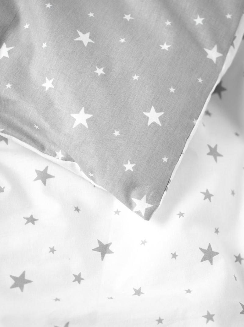 Parure de lit bébé réversible en coton, STELLA SEVIRA KIDS Blanc - Kiabi