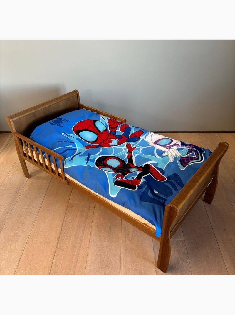 Parure de lit bébé Spider-Man avec Spidey, Ghost-Spider et Spin réversible – 100% coton Bleu - Kiabi