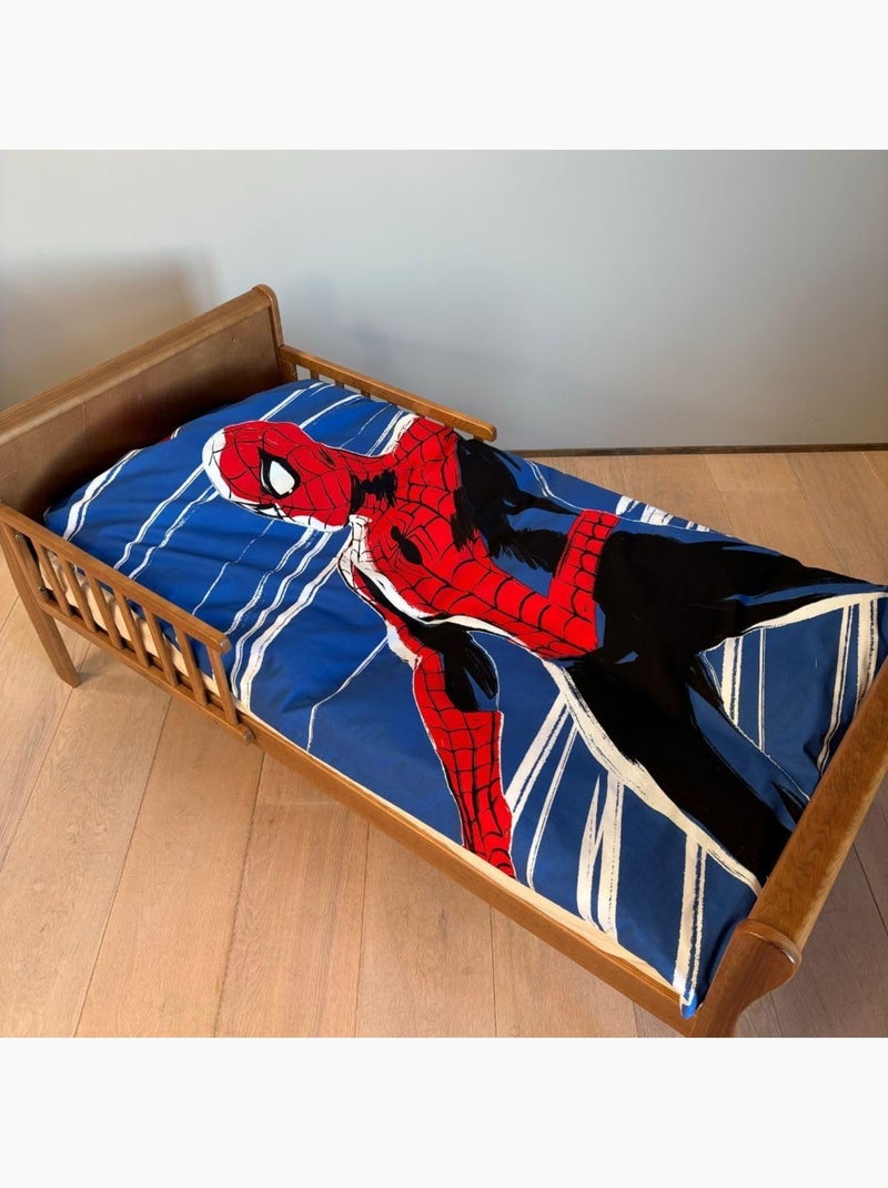 Parure de lit bébé Spider-Man phosphorescente réversible – 100% coton Bleu - Kiabi