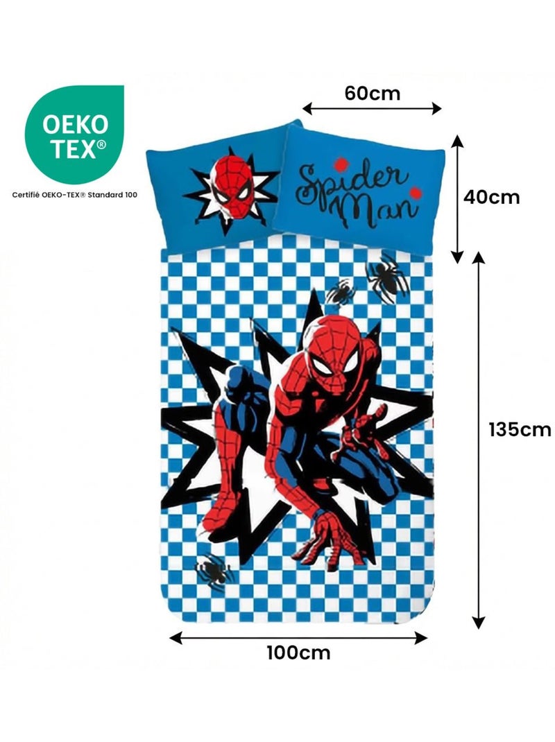 Parure de lit bébé Spider-Man réversible – 100% coton Bleu - Kiabi