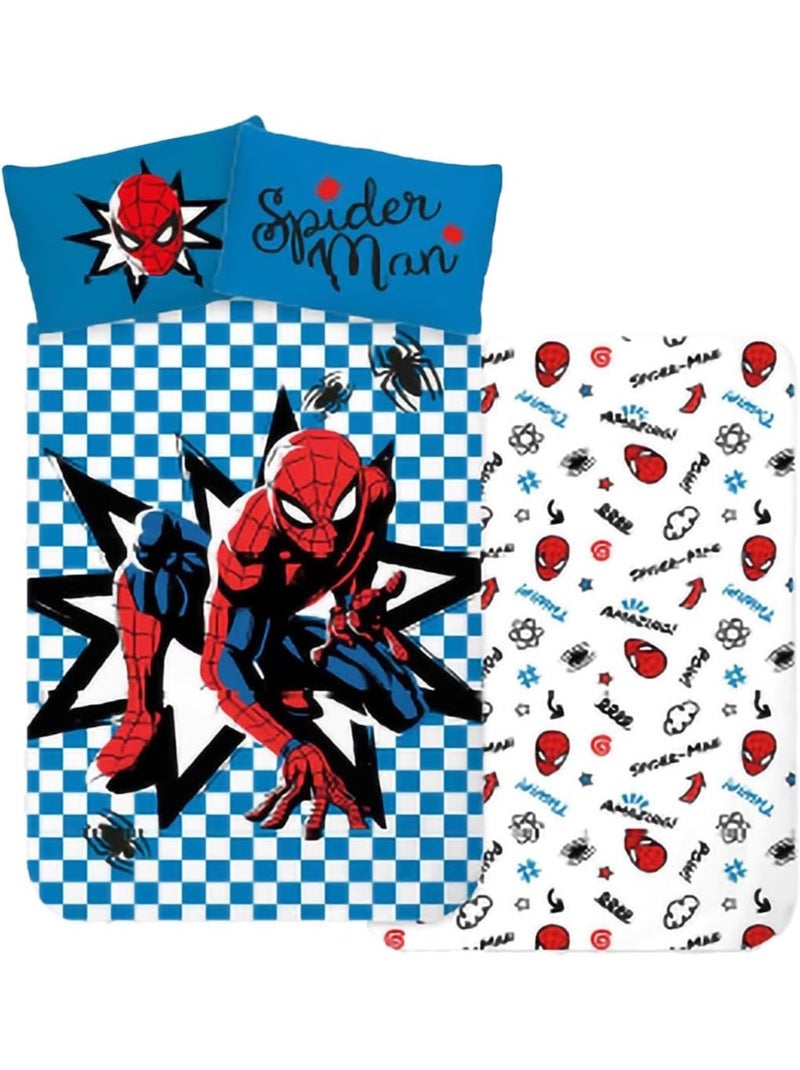 Parure de lit bébé Spider-Man réversible – 100% coton Bleu - Kiabi