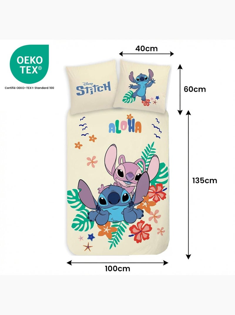 Parure de lit bébé Stitch avec Angel réversible – 100% coton Multicolore - Kiabi