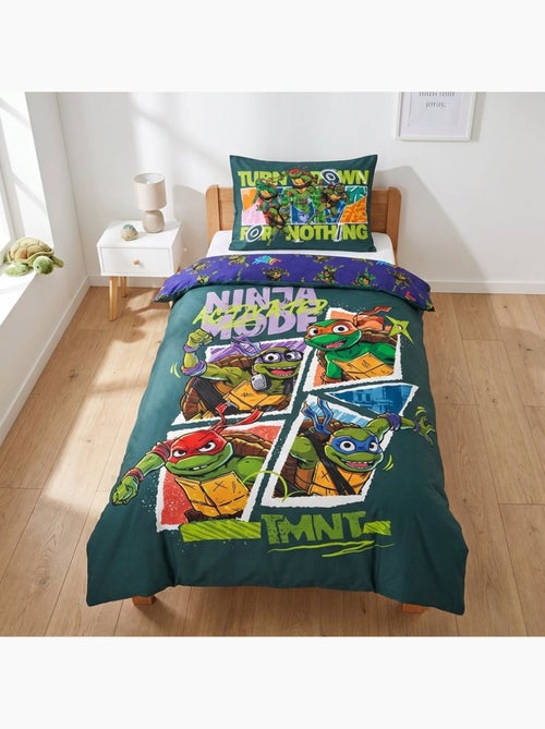 Parure de lit bébé Tortues Ninja avec Leonardo, Donatello, Michelangelo et Raphael réversible - Kiabi Parure de lit bébé Tortues Ninja avec Leonardo, Donatello, Michelangelo et Raphael réversible - Kiabi